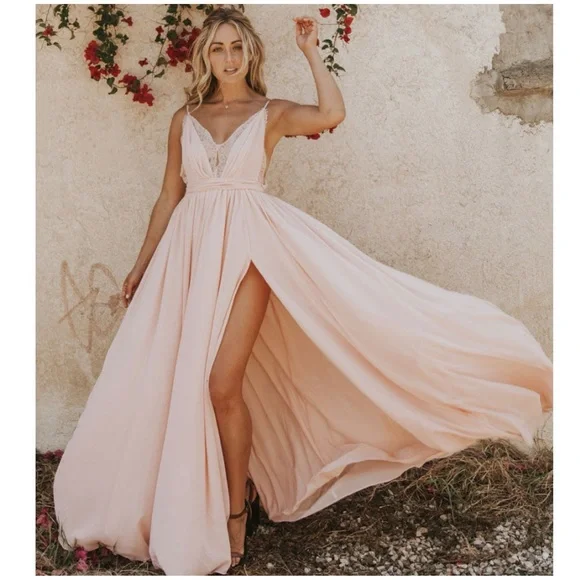 MICHAEL COSTELLO X REVOLVE Justin Gown, Blush, Medium